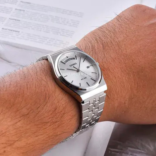 MTP-B146D-7AVDF | RELOJ DE ACERO PARA HOMBRE CASIO - BLANCO