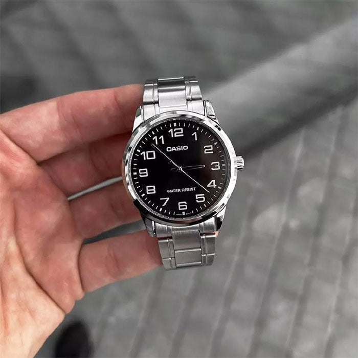 MTP-V001 | RELOJ CASIO ORIGINAL DE ACERO PLATEADO | CAS-2, CAS-21, CAS-85