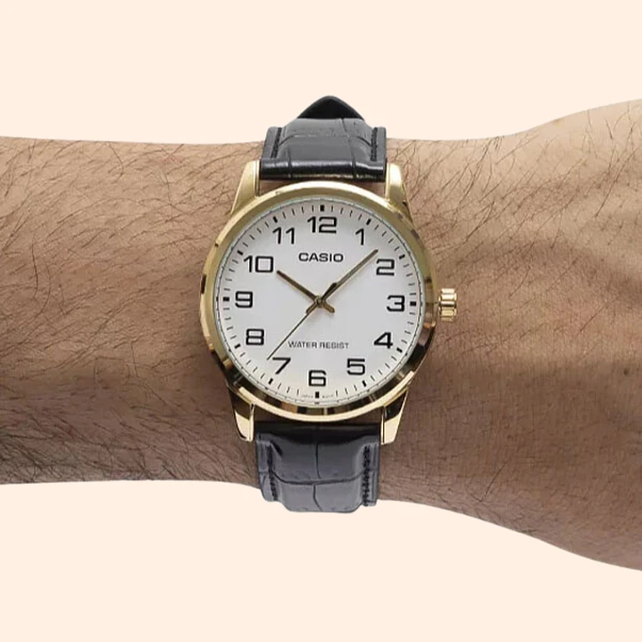 MTP-V001 RELOJES CASIO CUERO NEGRO | SKU: CAS-228 - CAS-229 - CAS-230 - CAS-3