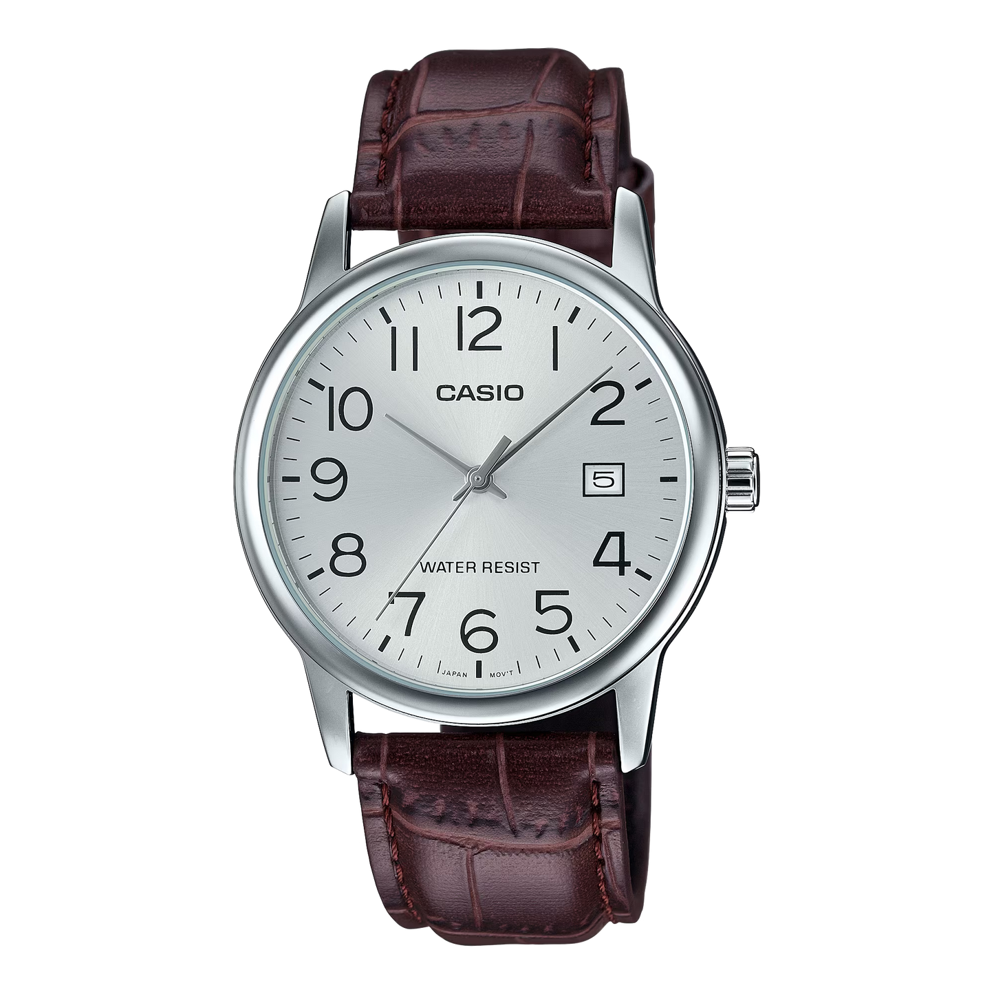 MTP-V002 | RELOJ CASIO ORIGINAL DE CUERO DORADO/PLATEADO