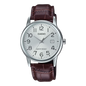 MTP-V002 | RELOJ CASIO ORIGINAL DE CUERO DORADO/PLATEADO