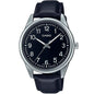 MTP-V005 | RELOJ CASIO ORIGINAL DE CUERO NEGRO/BLANCO | CAS-231, CAS-233