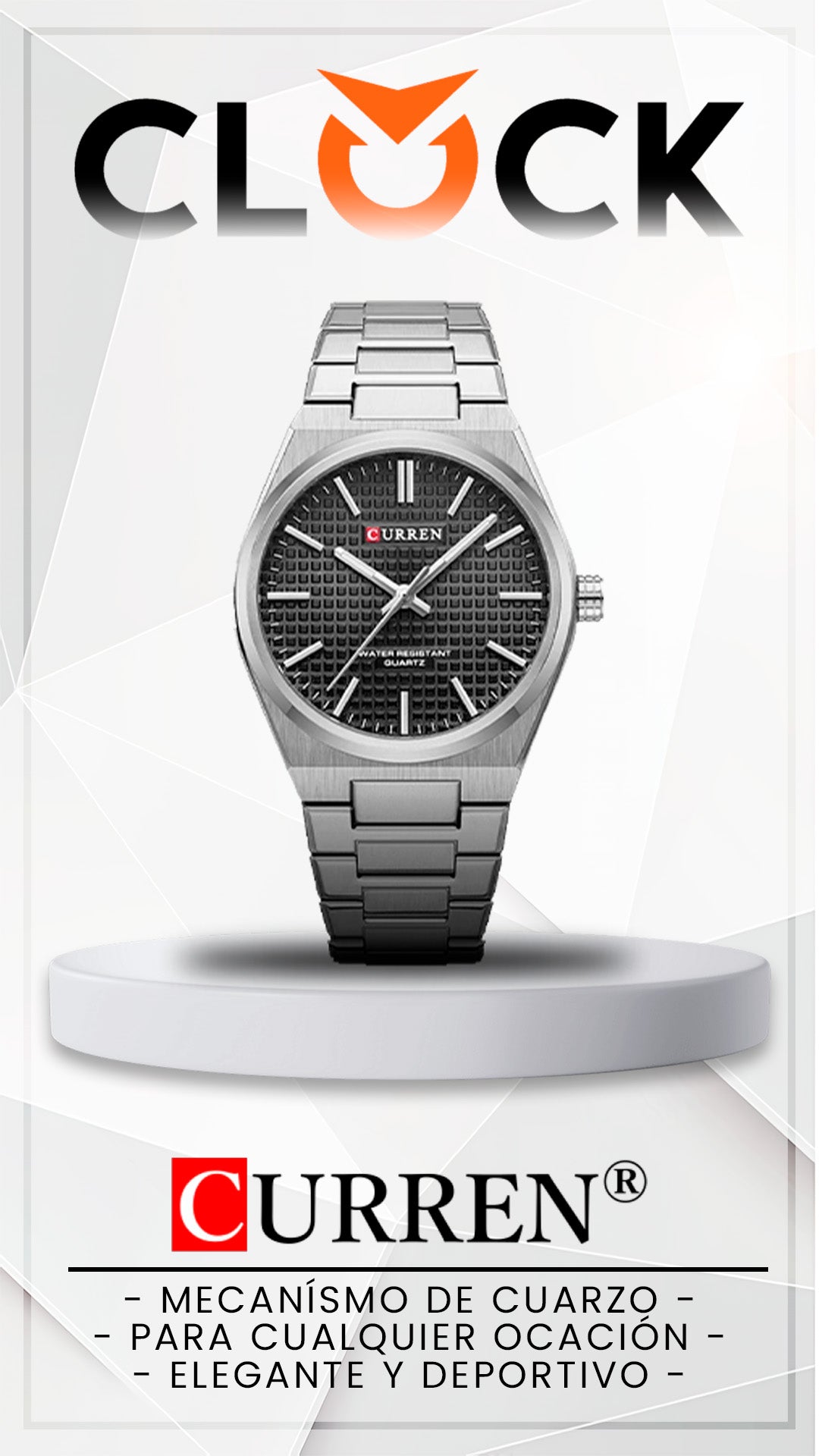 RELOJ CURREN ORIGINAL ELEGANTE PLATEADO 8439 | CUR-129 | CUR-130 | CUR-131