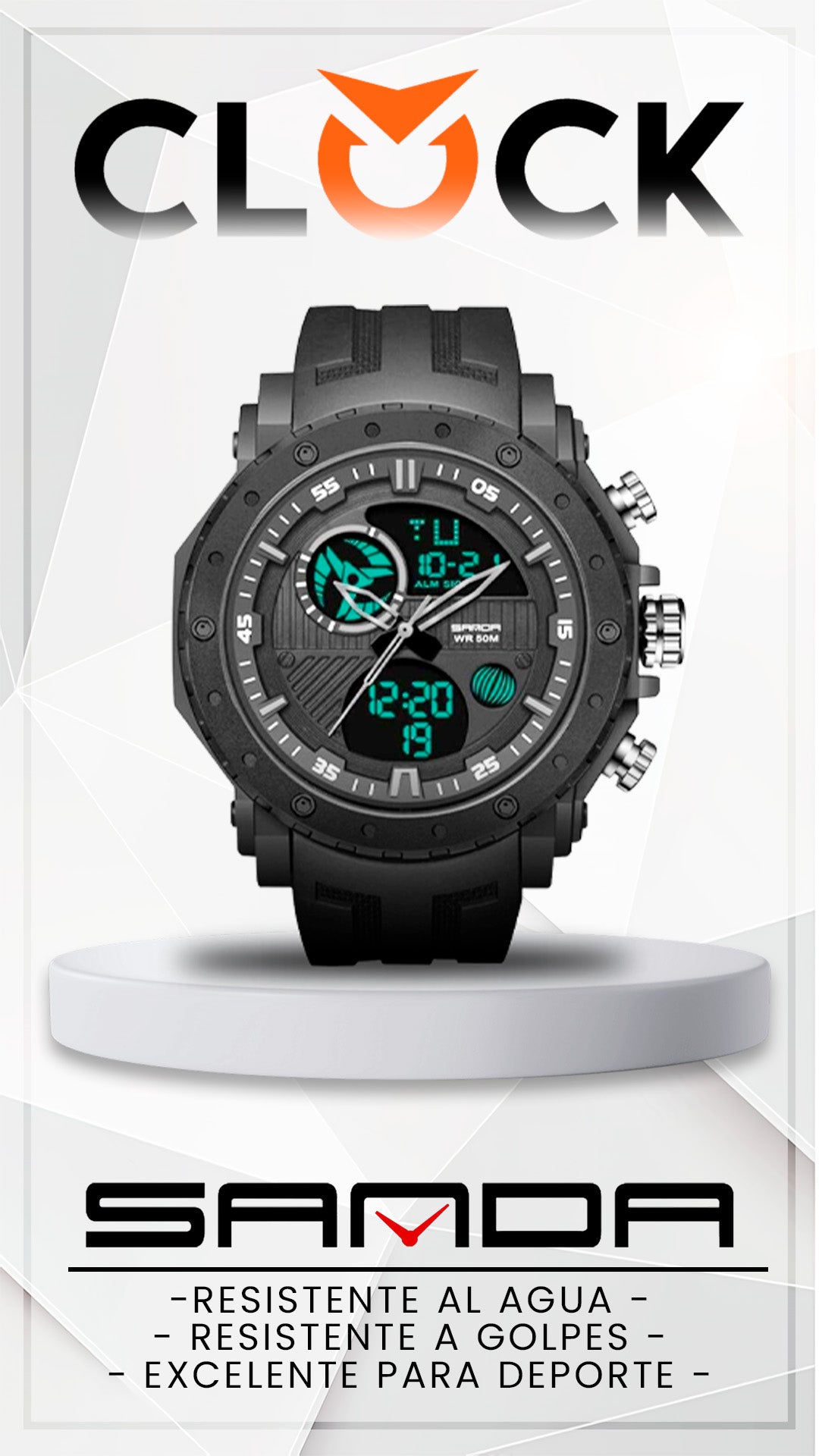 RELOJES SANDA 6012 CON CORREA DE GOMA | SKU: SAN-6, SAN-7, SAN-8
