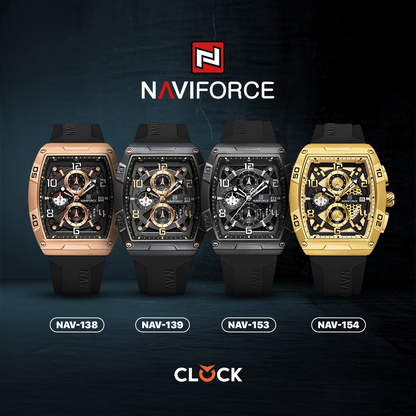 RELOJ ORIGINAL NAVIFORCE -  CASUAL - NEGRO | NAV-138 | NAV-139 | NAV-153
