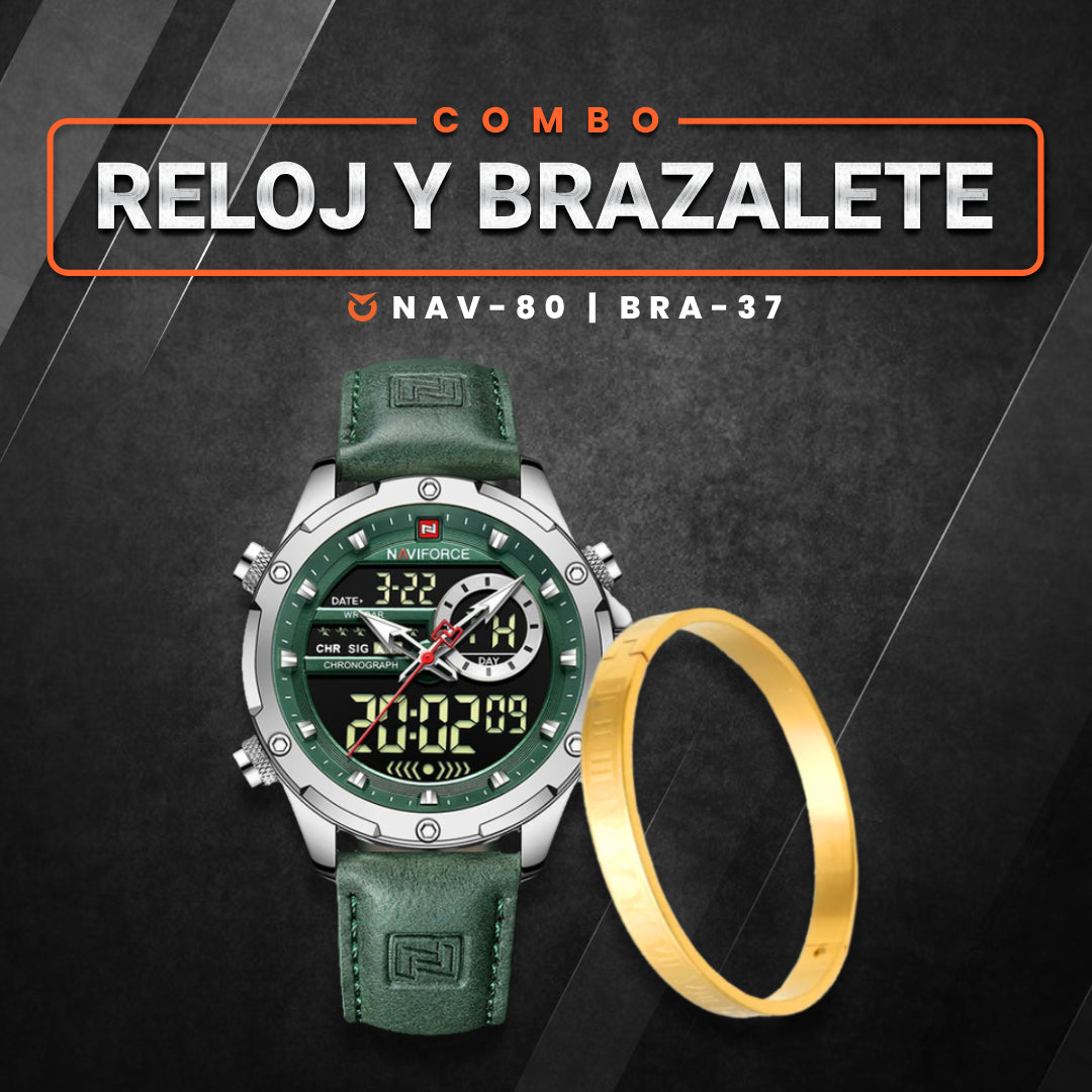 COMBO RELOJ + BRAZALETE | SKU: NAV-80, BRA-37