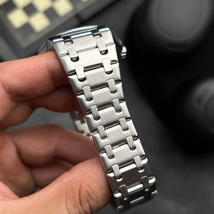 POE-15 CASUAL ELEGANTE ACERO PLATEADO GRIS ANALOGICO