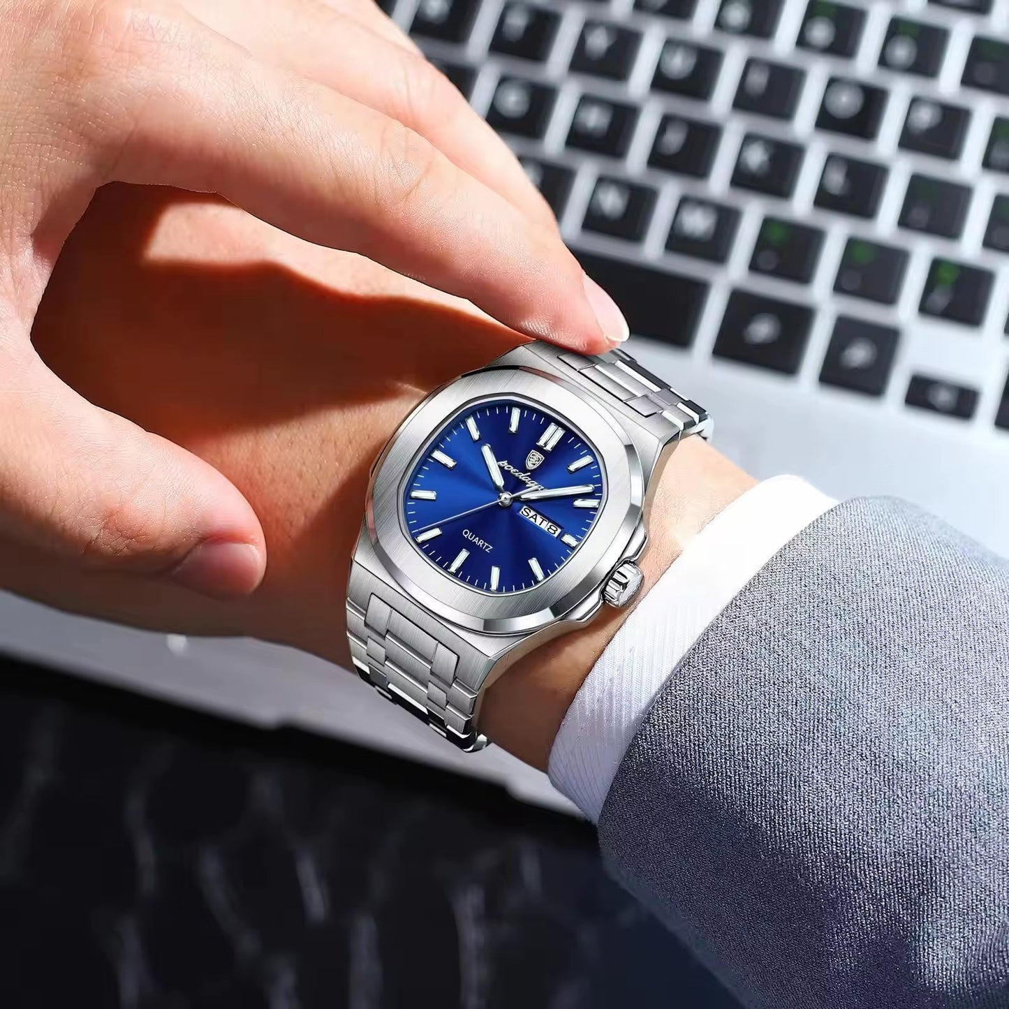 RELOJ POEDAGAR ORIGINAL 853 - ELEGANTE AZUL | POE-16