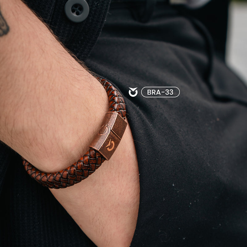 PULSERA PARA HOMBRE COLOR MARRON COLOMBIA