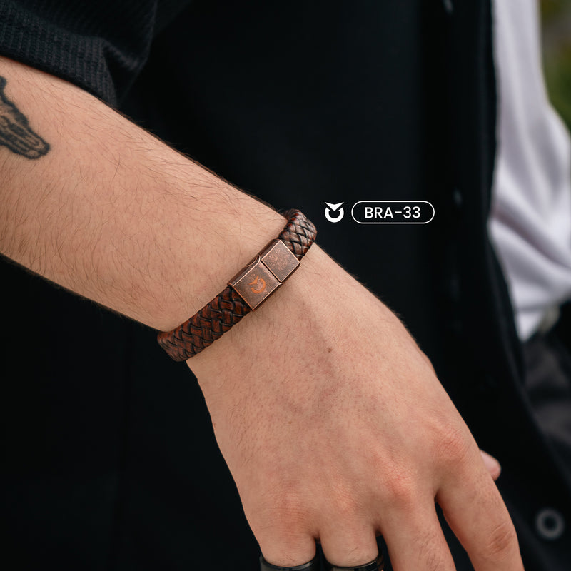 PULSERA PARA HOMBRE COLOR MARRON COLOMBIA