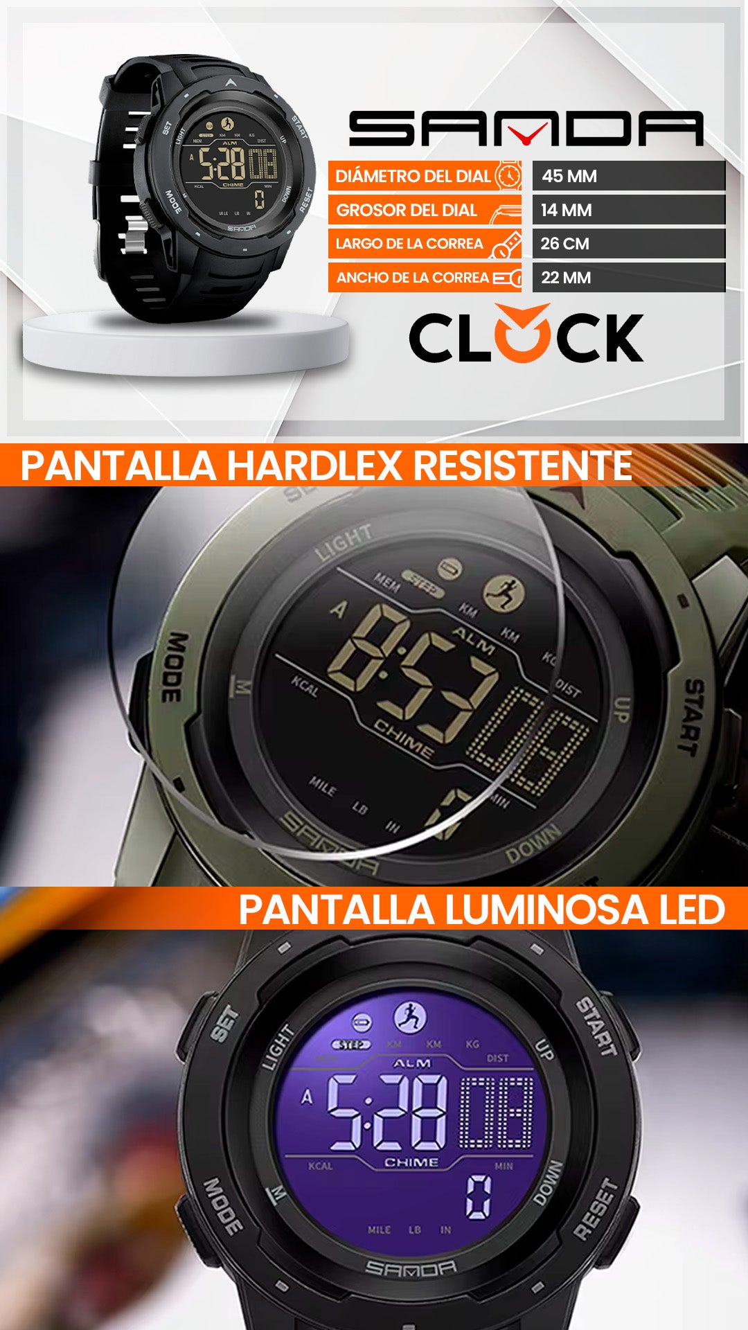 RELOJ SANDA ORIGINAL - DEPORTIVO 2145 | SKU: SAN-88, SAN-89, SAN-90, SAN-91