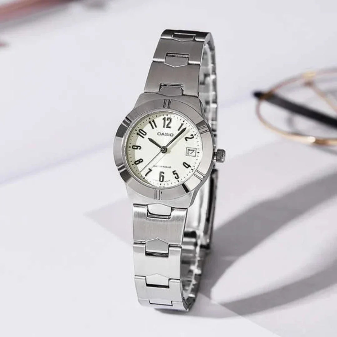 LTP-1241D | RELOJ CASIO ORIGINAL DE ACERO PLATEADO