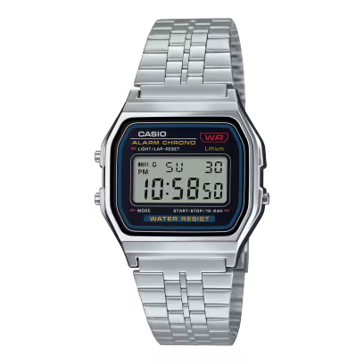 RELOJ CASIO A159W-N1DF ORIGINAL NEGRO| SKU: CAS-143