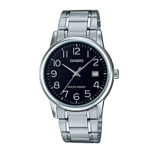 RELOJ CASIO STEEL NEGRO MTP-V002D-1B ELEGANTE | CAS-16 (1)