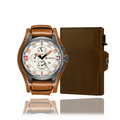 RELOJ CURREN MARRON 8225 + BILLETERA 
CASUAL PARA HOMBRE - COLOMBIA 