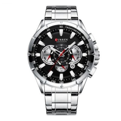 RELOJ CURREN PLATEADO 8363 
ELEGANTE PARA HOMBRE - COLOMBIA