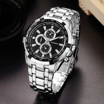 RELOJ CURREN ORIGINAL - ELEGANTE NEGRO - PLATEADO 8023 | CUR-23 | CUR-24 | CUR-111
