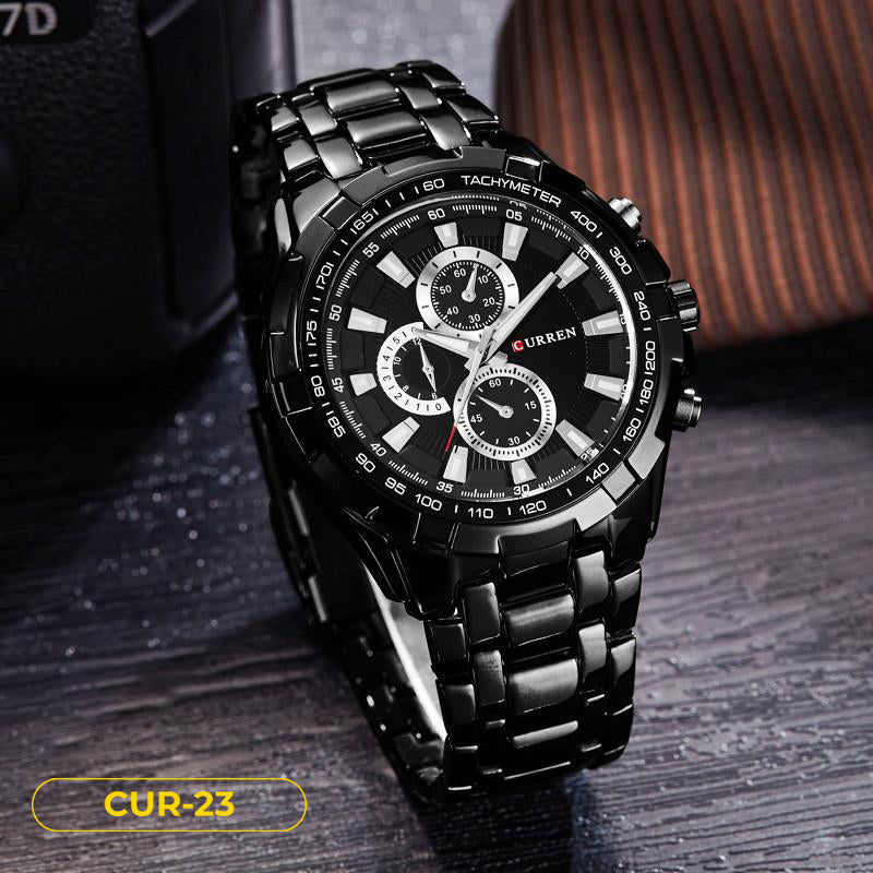 RELOJ CURREN ORIGINAL - ELEGANTE NEGRO - PLATEADO 8023 | CUR-23 | CUR-24 | CUR-111