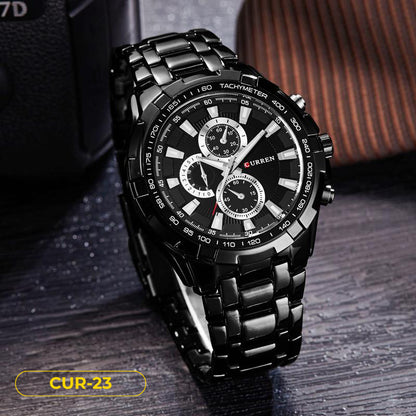 RELOJ CURREN ORIGINAL - ELEGANTE NEGRO - PLATEADO 8023 | CUR-23 | CUR-24 | CUR-111