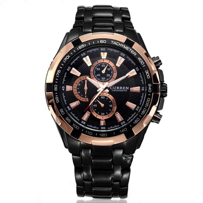 RELOJ CURREN ORIGINAL - ELEGANTE NEGRO - PLATEADO 8023 | CUR-23 | CUR-24 | CUR-111