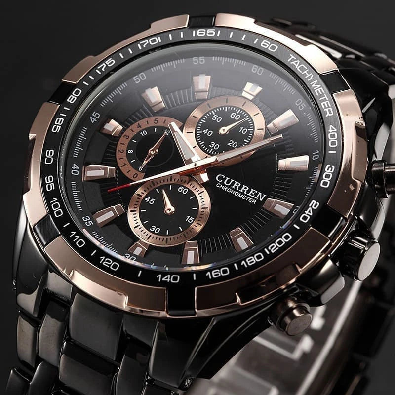 RELOJ CURREN ORIGINAL - ELEGANTE NEGRO - PLATEADO 8023 | CUR-23 | CUR-24 | CUR-111