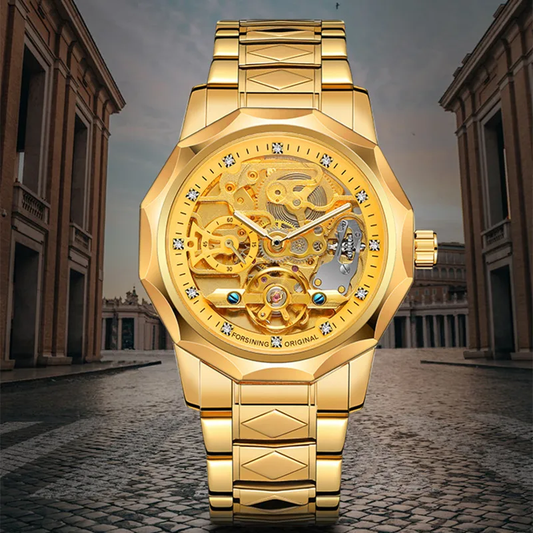 RELOJ FORSINING GMT 1238 - AUTOMÁTICO ELEGANTE DORADO | FOR-23