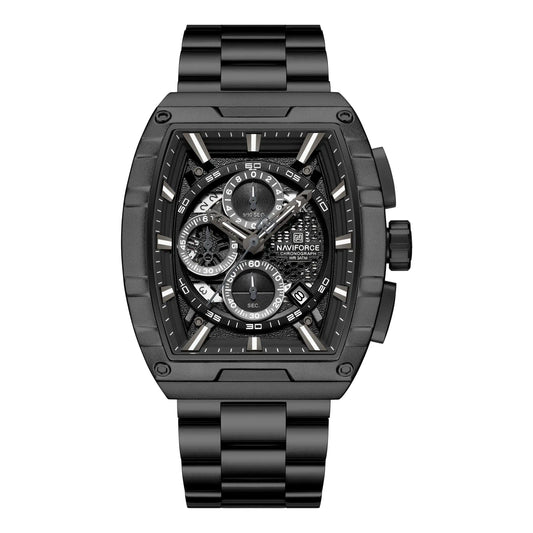 RELOJ NAVIFORCE NF8066 ORIGINAL ELEGANTE NEGRO | NAV-127, NAV-128