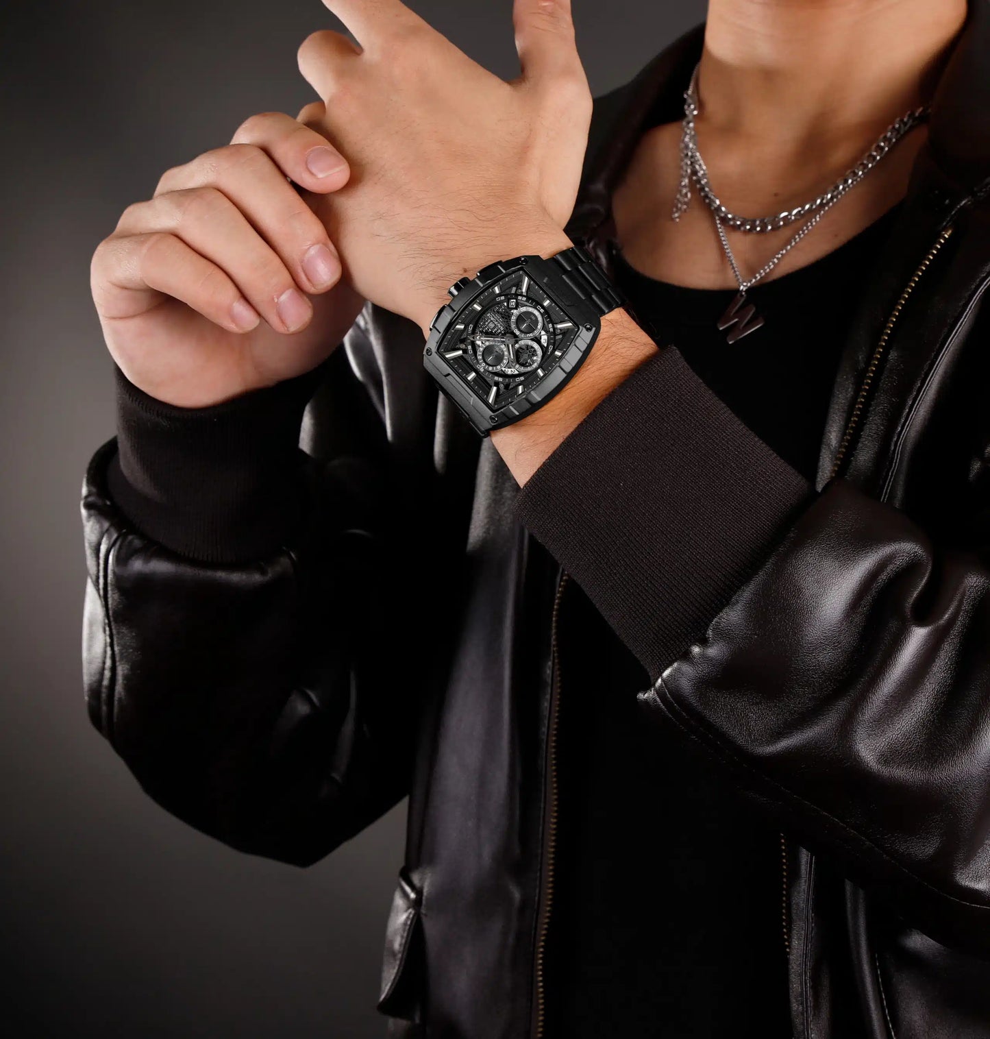 RELOJ NAVIFORCE NF8066 ORIGINAL ELEGANTE NEGRO | NAV-127, NAV-128