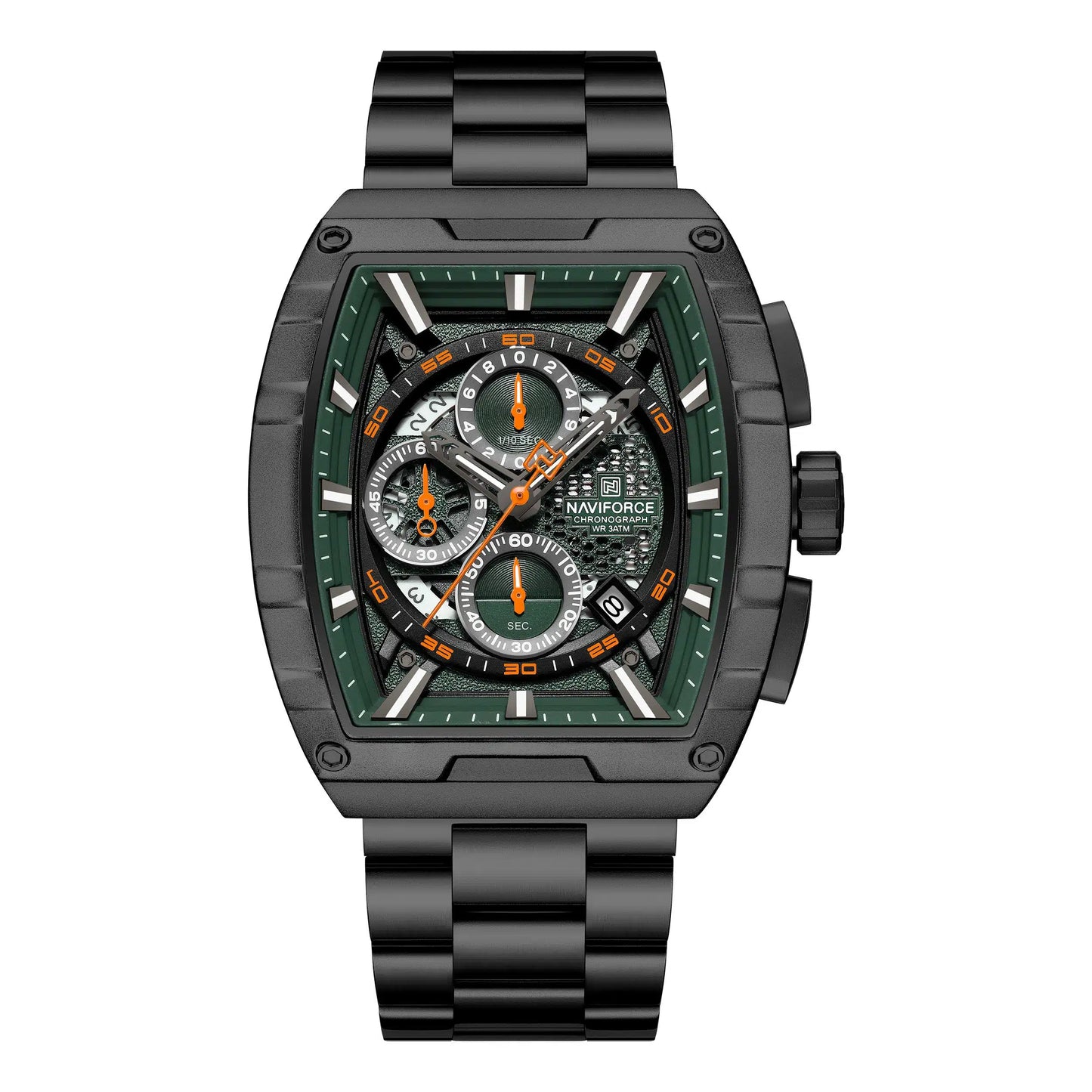 RELOJ NAVIFORCE NF8066 ORIGINAL ELEGANTE NEGRO | NAV-127, NAV-128