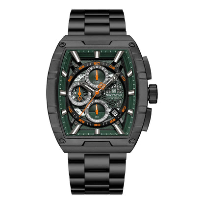 RELOJ NAVIFORCE NF8066 ORIGINAL ELEGANTE NEGRO | NAV-127, NAV-128