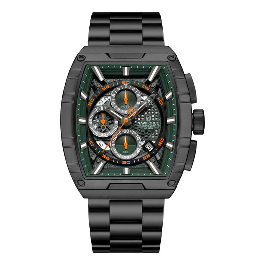 RELOJ NAVIFORCE NF8066 ORIGINAL ELEGANTE NEGRO | NAV-127, NAV-128