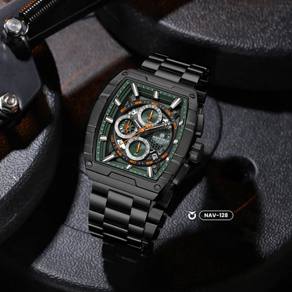RELOJ NAVIFORCE NF8066 ORIGINAL ELEGANTE NEGRO | NAV-127, NAV-128