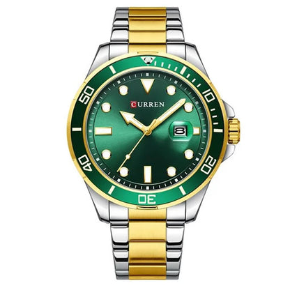 8388 | RELOJ CURREN  ORIGINAL ACERO PLATEADO/DORADO