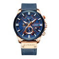 Reloj Curren Casual Cuero Azul CUR-46 8360-01 para Hombre