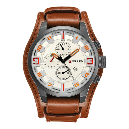 Reloj Curren Cuero Casual Marrón CUR-13 8225-CW para Hombre