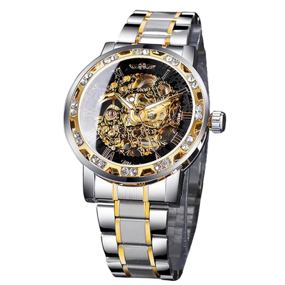 RELOJ FORSINING 117 ORIGINAL AUTOMÁTICO DORADO & PLATEADO