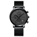 Reloj Hanna Martin Elegante Negro Acero HM-1092 HAN-16 para Hombre