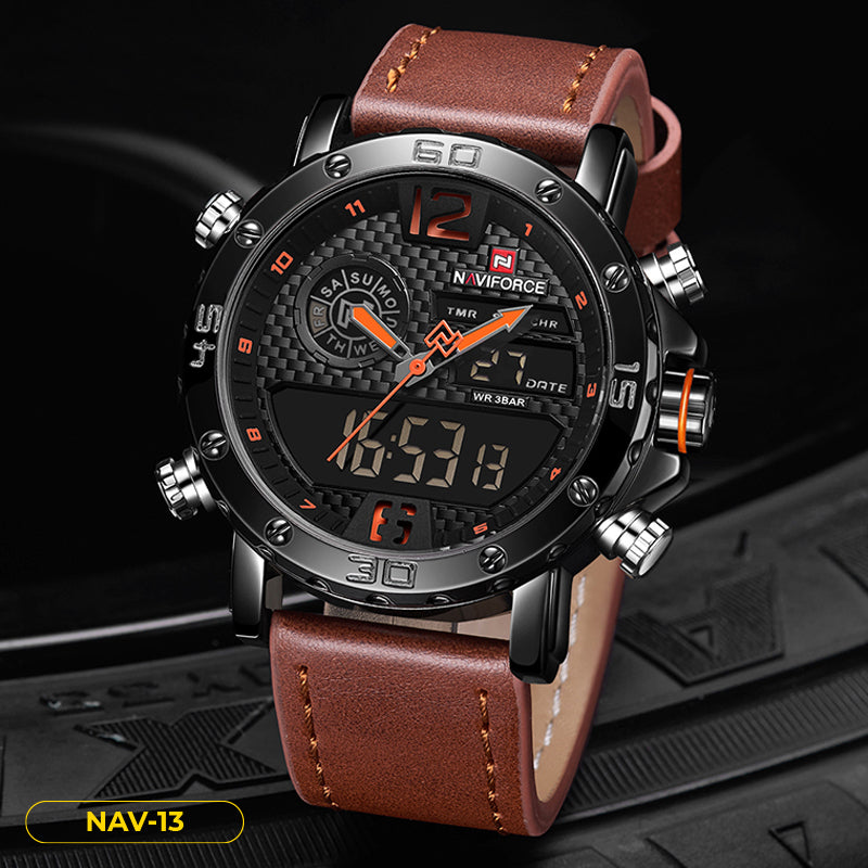 Reloj Naviforce Casual Cuero Marrón NAV-13 9134-BYBN para Hombre