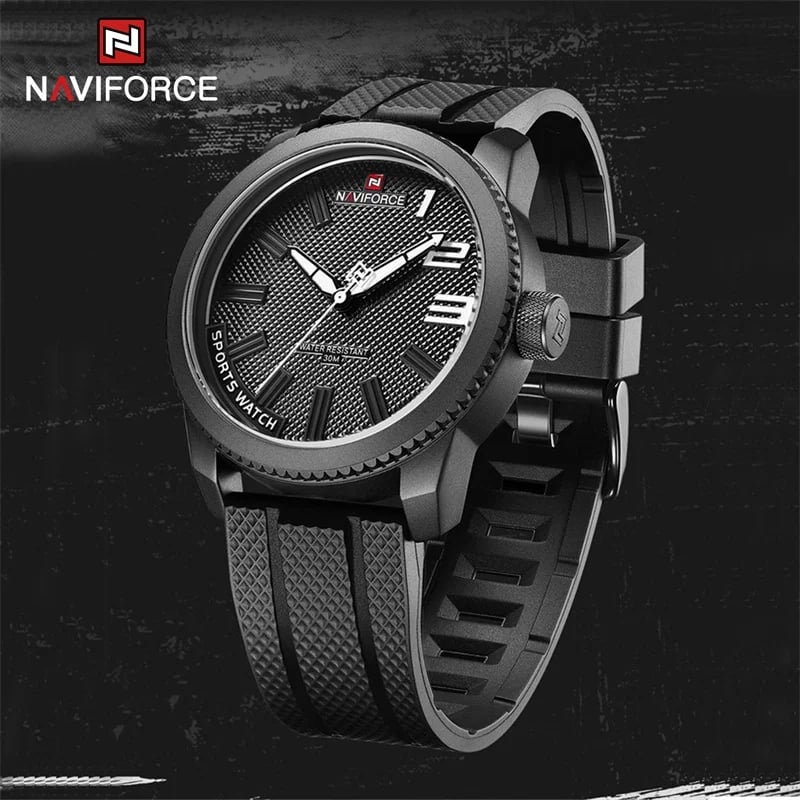 Reloj Naviforce Deportivo Negro Goma NAV-79 9202 para Hombre