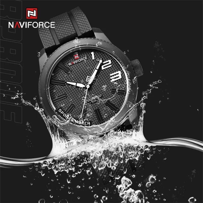 Reloj Naviforce Deportivo Negro Goma NAV-79 9202 para Hombre