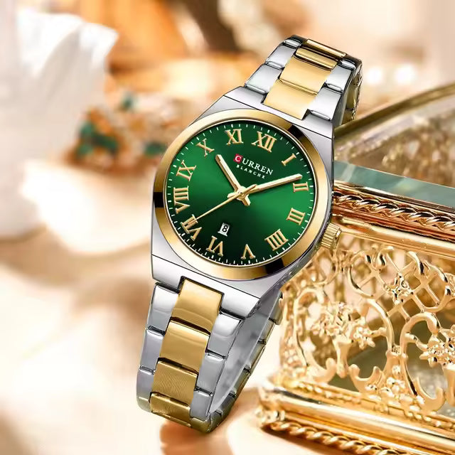 RELOJ CURREN MUJER ORIGINAL ELEGANTE ACERO INOXIDABLE 9095