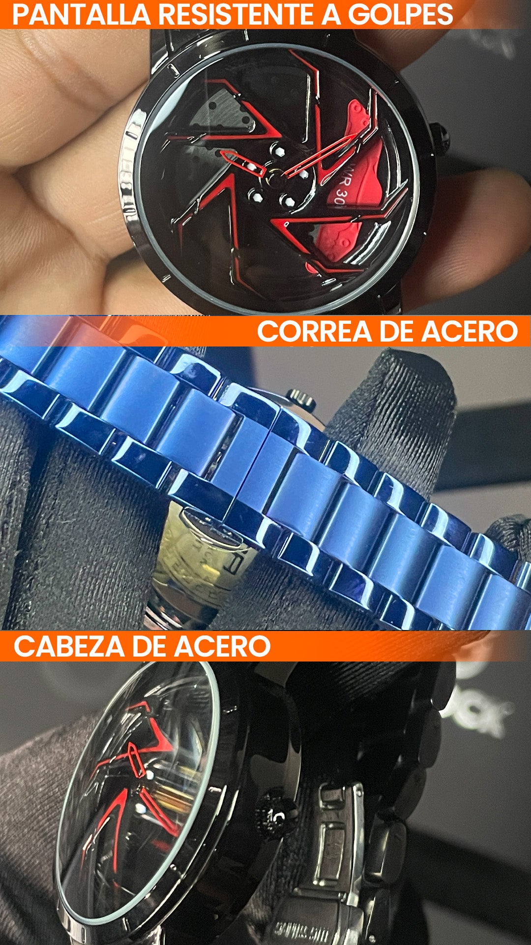 RELOJES SANDA ORIGINAL CASUAL NEGRO, PLATEADO Y AZUL | SAN-121, SAN-122, SAN-123, SAN-134, SAN-135