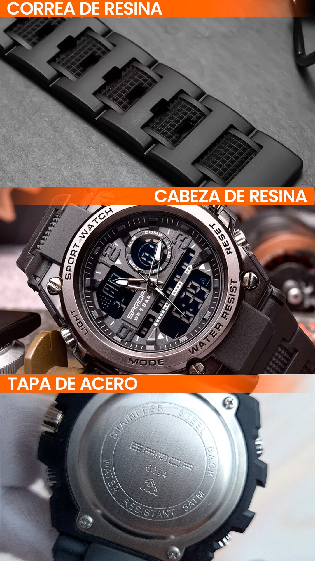 RELOJ SANDA 6024 ORIGINAL DEPORTIVO | SAN-14, SAN-15, SAN-128