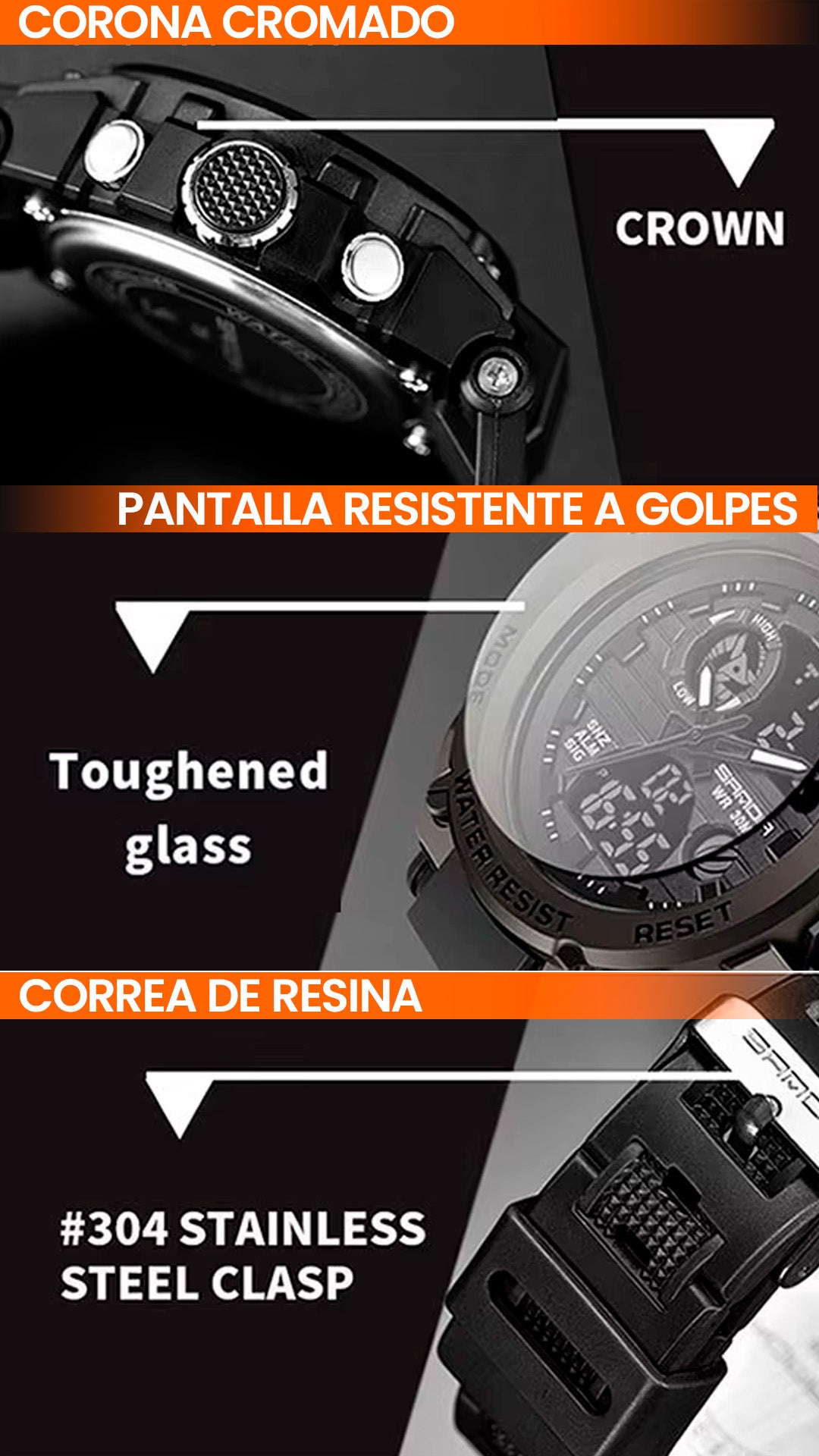 RELOJES SANDA 739 ORIGINAL DEPORTIVO | SKU: SAN-1, SAN-5, SAN-12, SAN-130