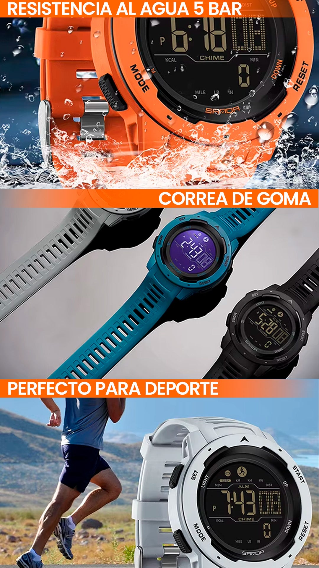 RELOJ SANDA ORIGINAL - DEPORTIVO 2145 | SKU: SAN-88, SAN-89, SAN-90, SAN-91