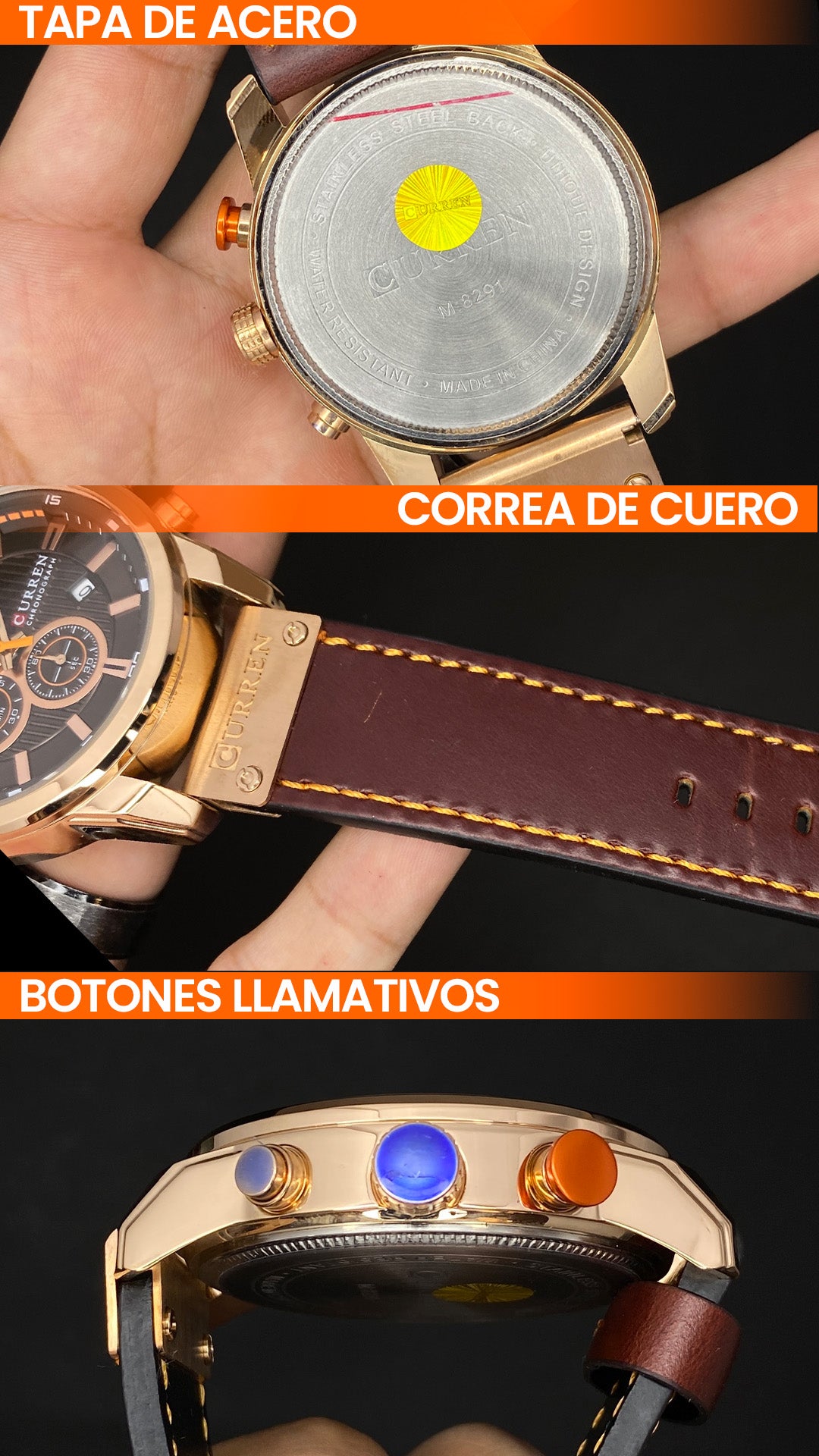 RELOJ CURREN ORIGINAL 8291 MARRÓN CASUAL | CUR-38, CUR-44, CUR-101, CUR-115, CUR-116