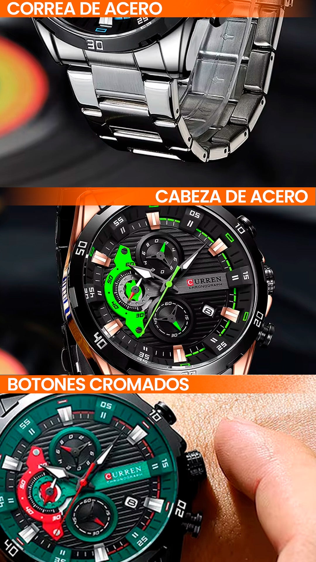 RELOJ CURREN 8402 ORIGINAL ELEGANTE | SKU: CUR-88, CUR-89, CUR-90
