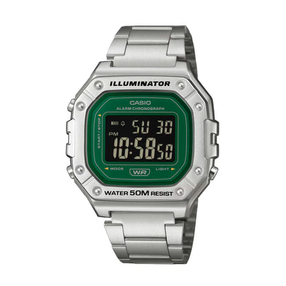 W-218HD-3AVDF | RELOJ DE ACERO DEPORTIVO PARA HOMBRE CASIO - VERDE