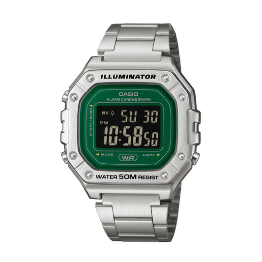 W-218HD-3AVDF | RELOJ DE ACERO DEPORTIVO PARA HOMBRE CASIO - VERDE