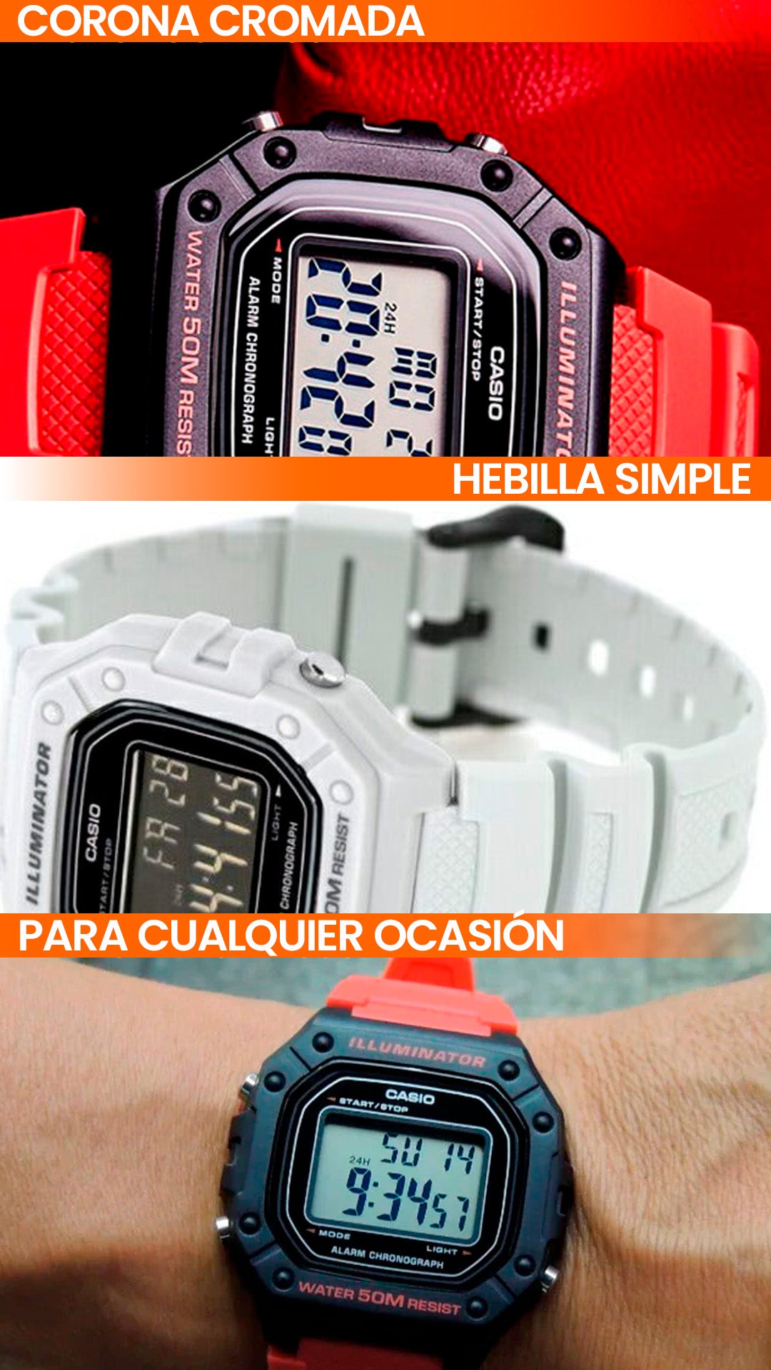 W-218H | RELOJ CASIO DIGITAL HOMBRE